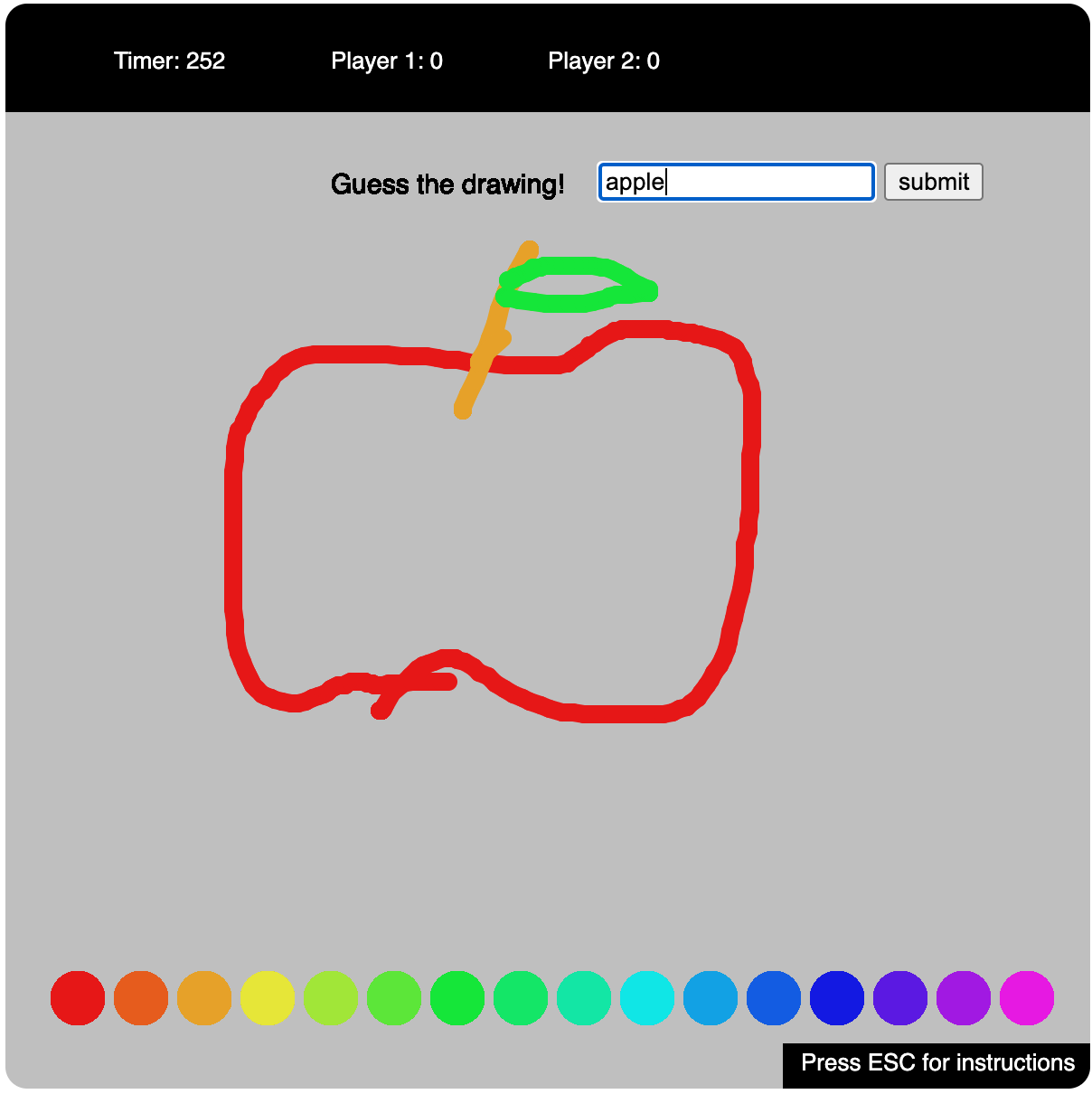 Web drawing game